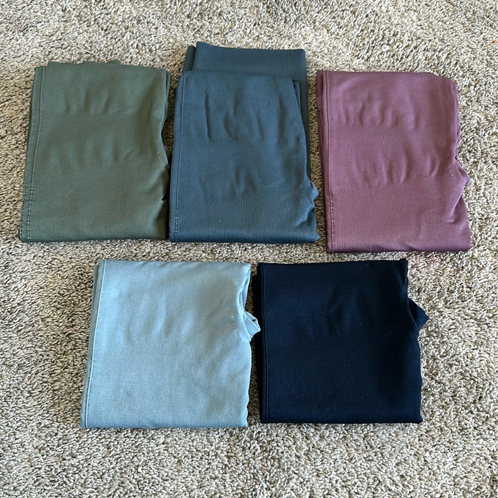 Blanqi high waisted postpartum support leggings, 5 pairs
